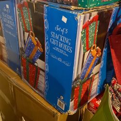 Christmas Presents Stacking Gift Boxes Light Up