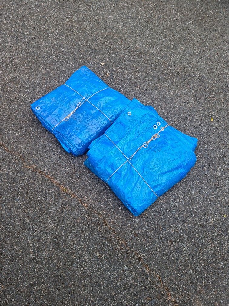 Free! Two 22' X 11' Blue Tarps