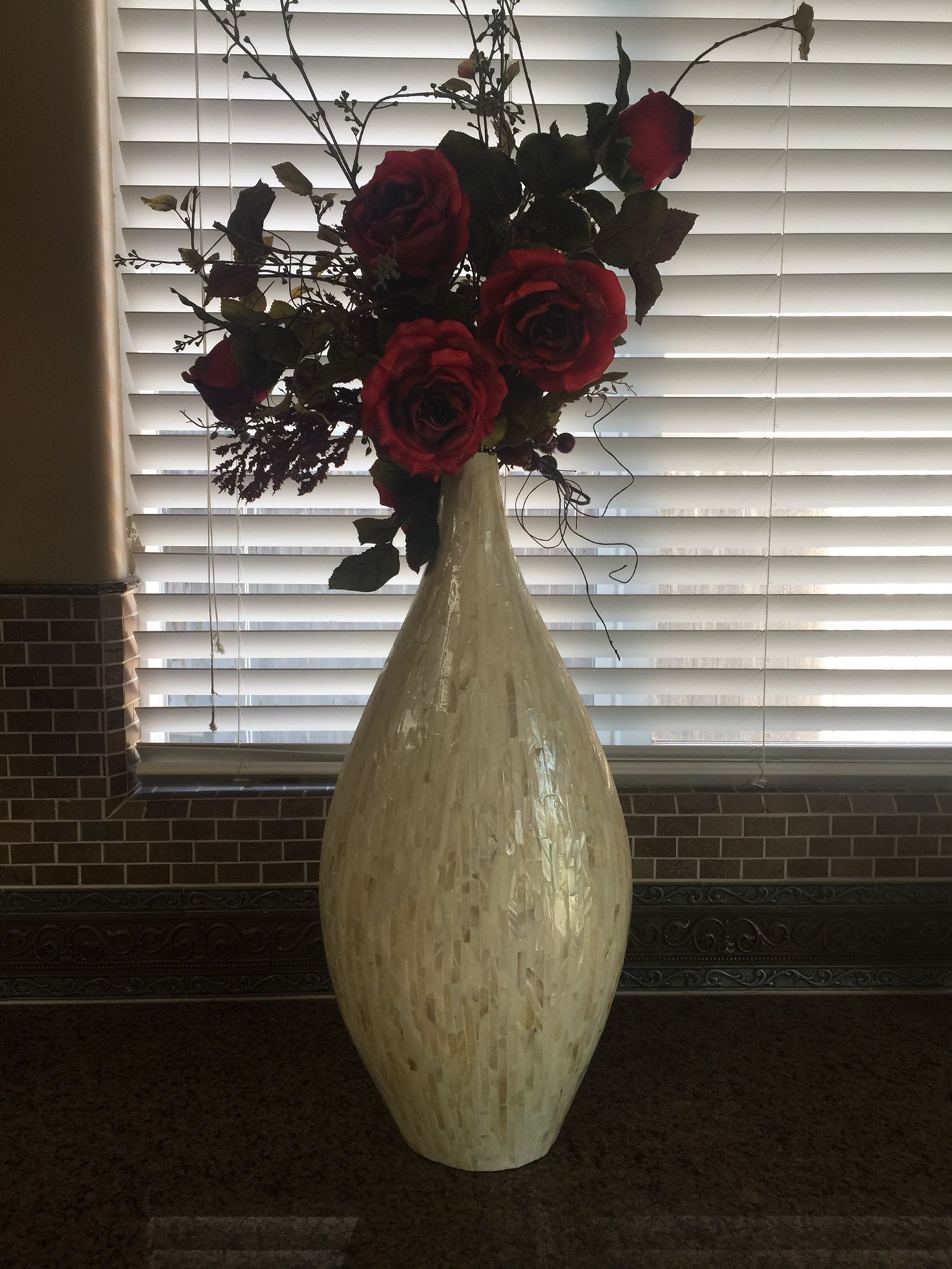 Beautiful vase with flowers.