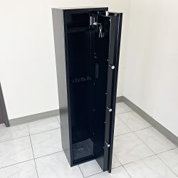 New in Box $199 Large Biometric (5 Gun Rifle) Safe Box Fingerprint Quick Access, Size 14x12x57”, Weight 100Lbs