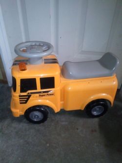 Light up toy push truck