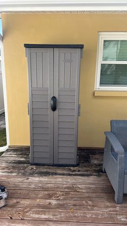 Suncast Tall Outdoor Storage Cabinet