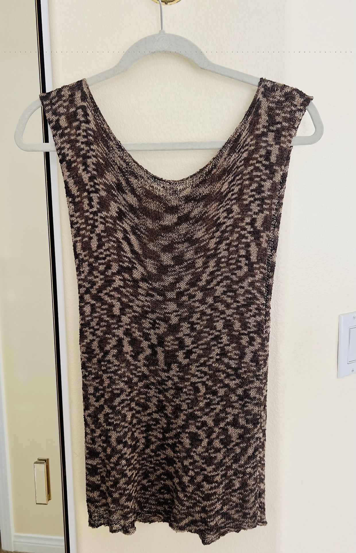 Animal Print Summer Crochet Vest