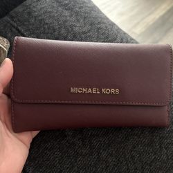 MK Wallet Burgundy