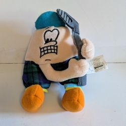 Plush Silly Slammer Talking Golfer Plush Bean Bag Toy 7" H 4" W Mulligan #35