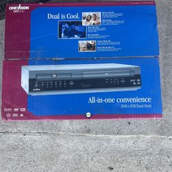 DVD and VCR dual deck player