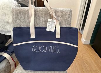 Rae Dunn GOOD VIBES Insulated Cooler Large Tote Bag