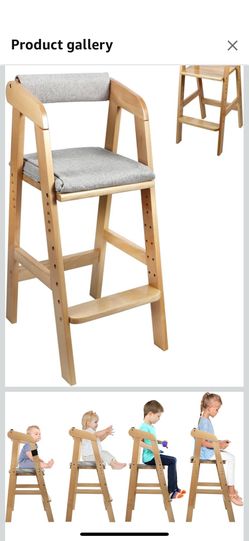 Panda Ear Wooden High Chair