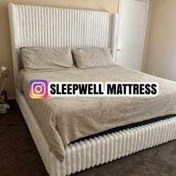 NEW KING BED FRAME WITH MATTRESS