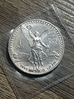 1992 1Ounce .999 Fine Silver Libertad