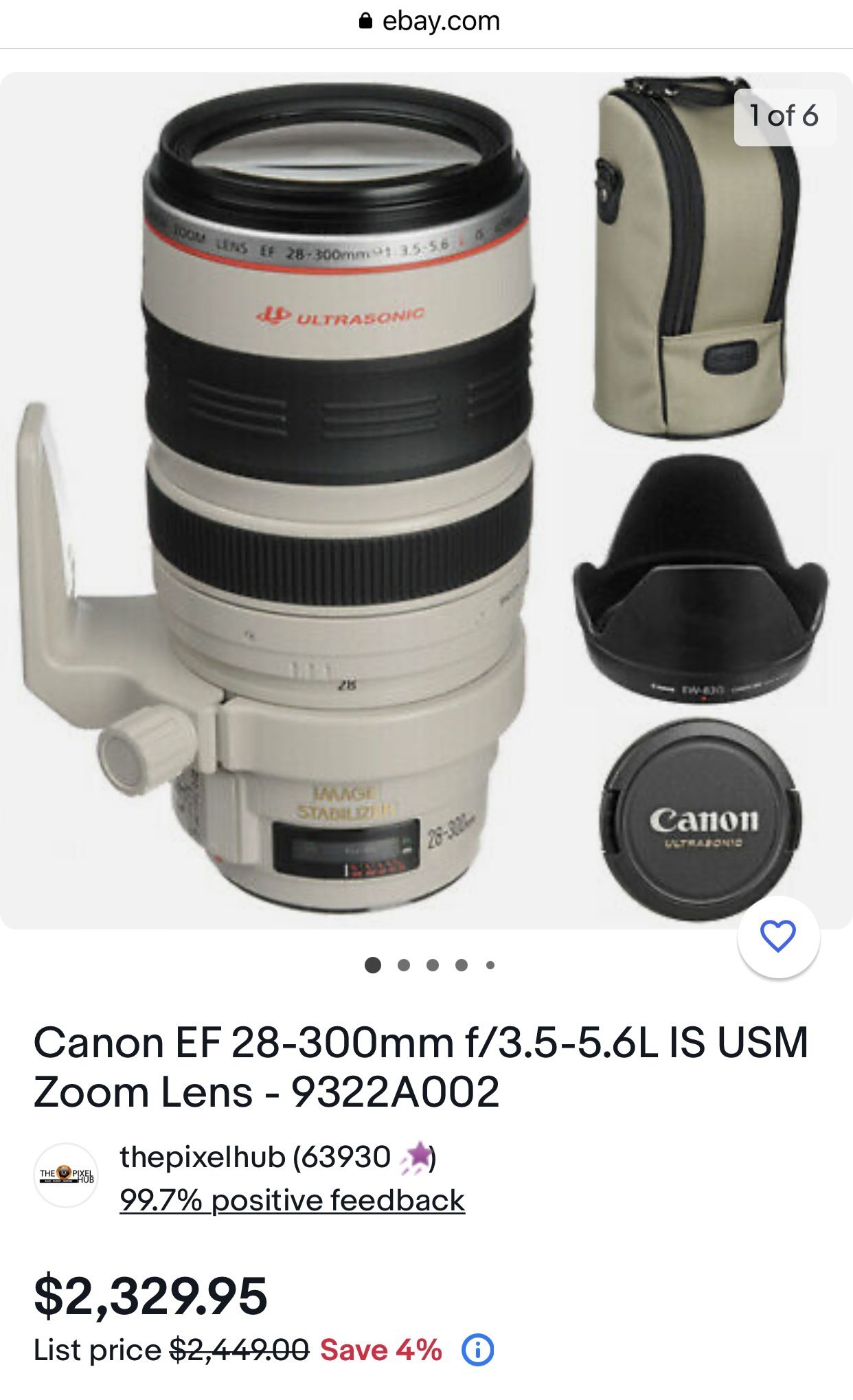 Canon EF L lens 28-300mm