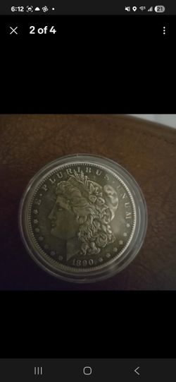 1890 Morgan Silver One Dollar Coin 