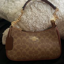 Brown coach purse