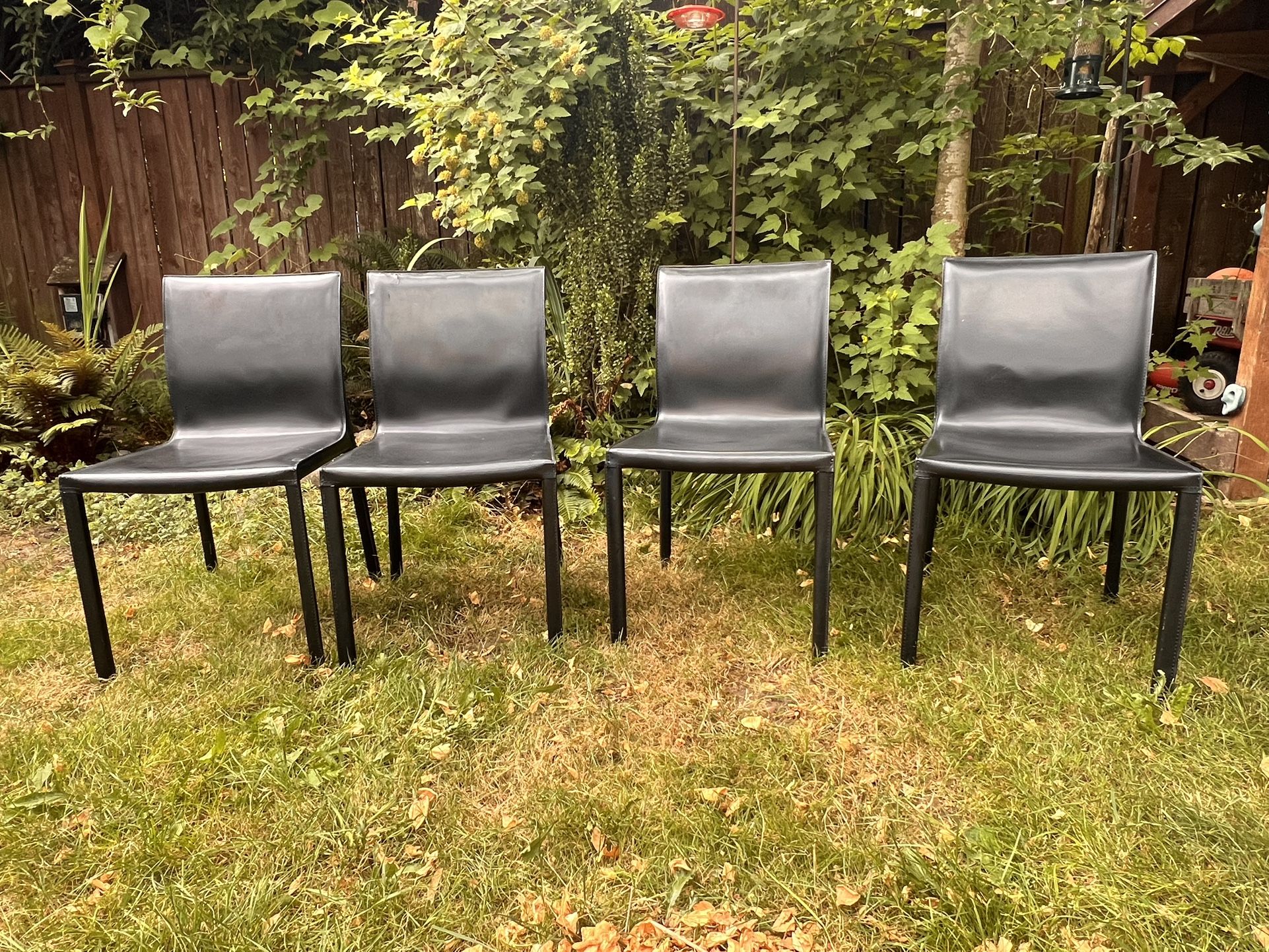 Modern Black Chairs - Set of 4