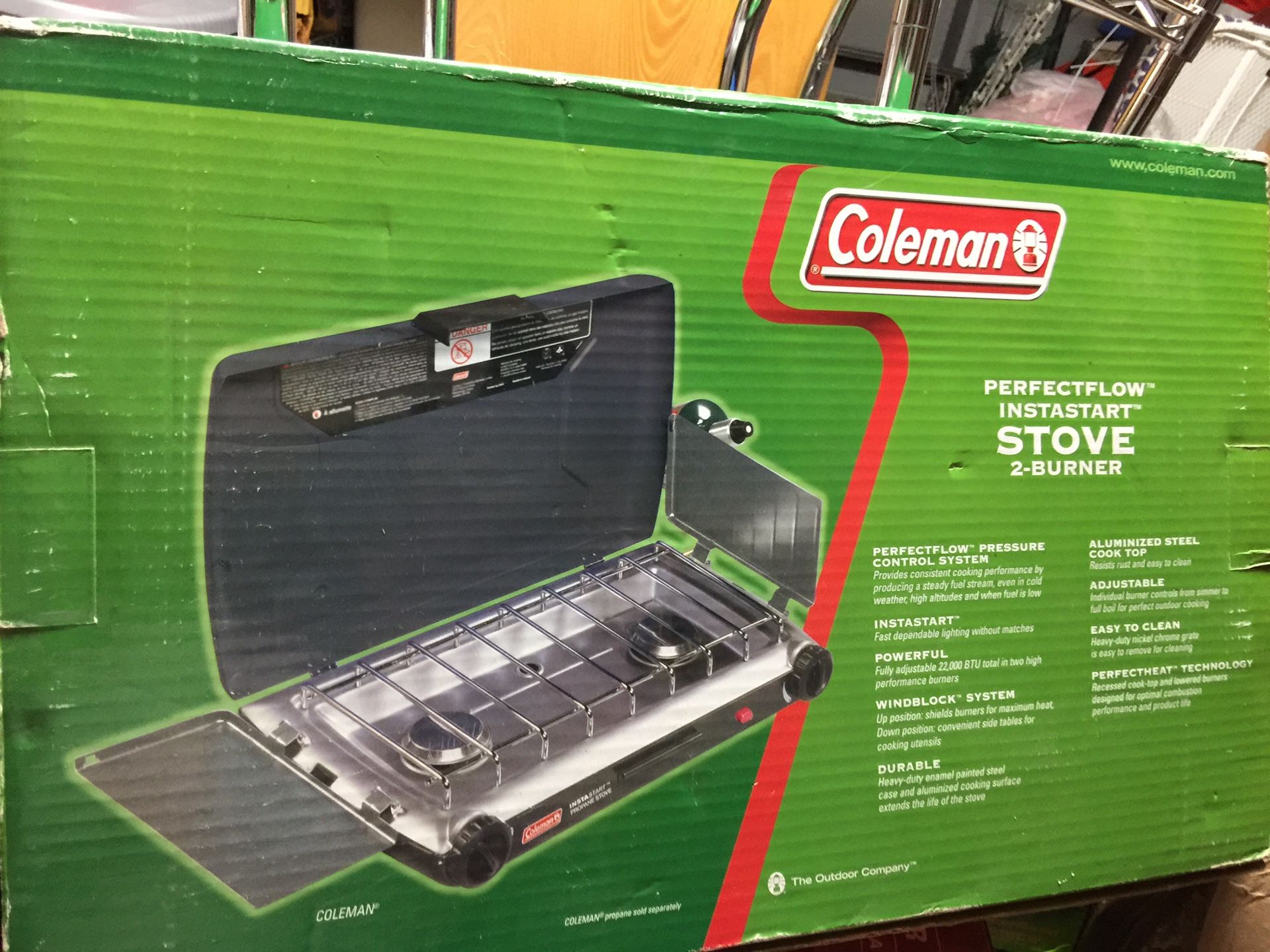 Coleman Perfect flow Instastar Stove 2-Burner Brand New in the Box