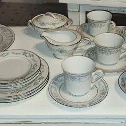 For Your Next Tea Party, Bridal Or Baby Shower, Set Of Six Plus Serving Pieces 