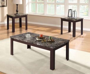 🍂 3pc Faux marble top coffee table set @JORDAN HOME FURNITURE 🍂