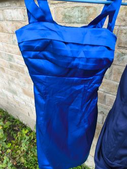 Satin Royal Blue Mini Dress