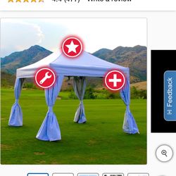 Brand New 10x10 Commercial Canopy w/ Side Walls | Costco $329