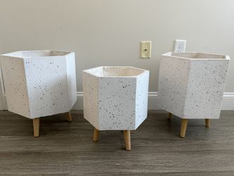 White Ceramic Planters