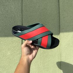Gucci Rubber Slides “ Red Green”