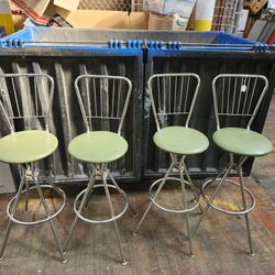 I have set of MID CENTURY  BAR STOOLS
all new material consisting of CELLULOSE  FIBRE
60% UREETHANE  FOAM 40%  made by COMFORT LINES INC.
