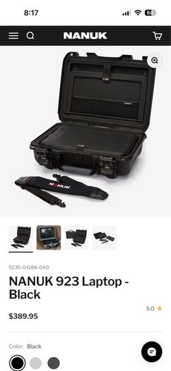 Nanuk 923 Waterproof Laptop Case – Like New – TSA Locks Included