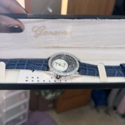 Geneve Sparkly Blue Watch 