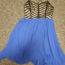 Jr XL Moonlight dress, black spaghetti strap bodice, blue skirt Lot 43