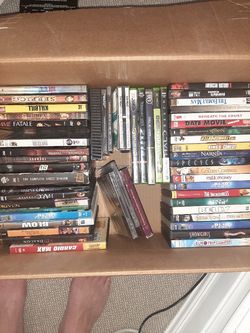 40 DVDs and a few CDs