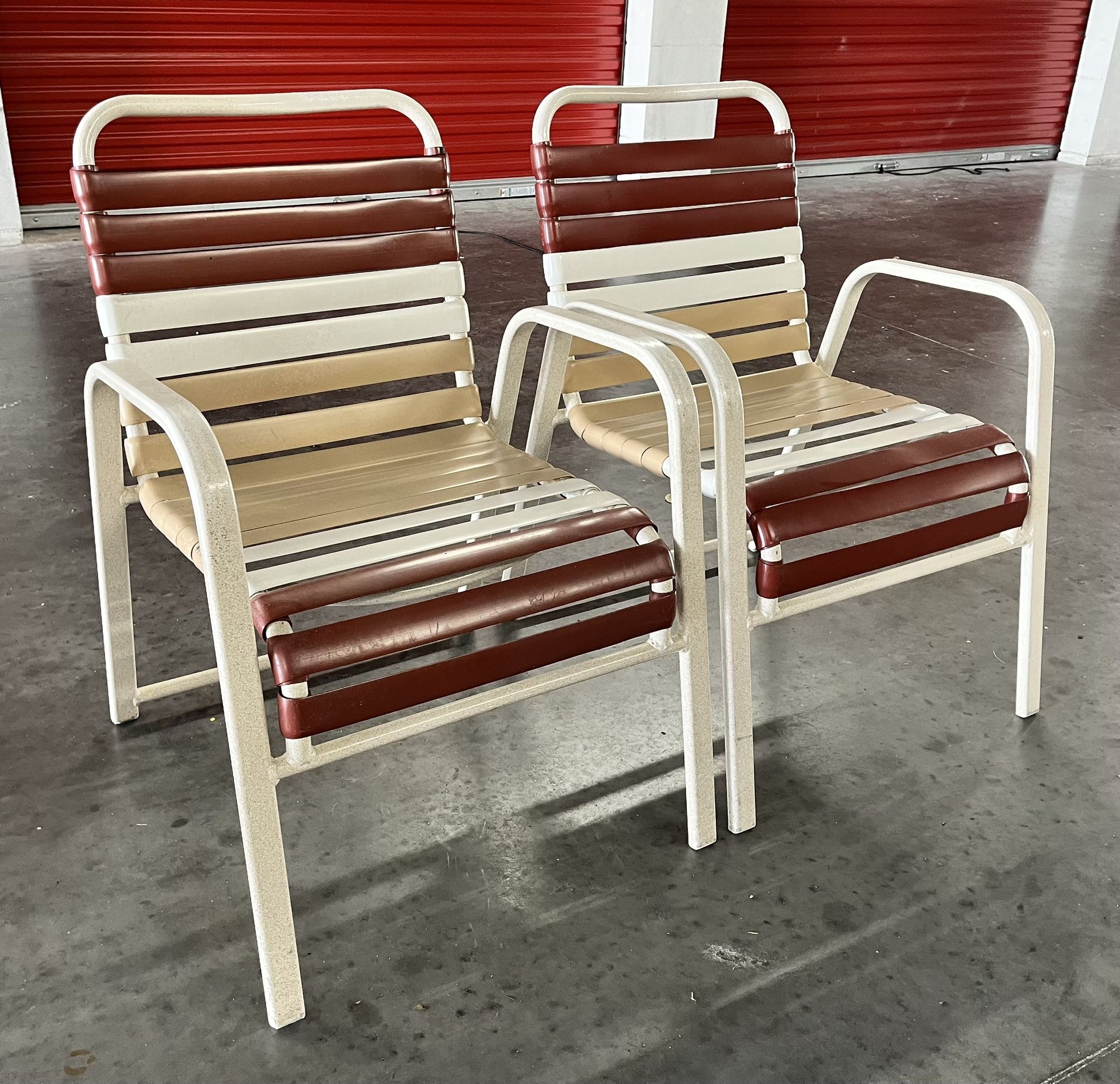 $40 for (2) Retro Style Aluminum Patio/Outdoor Chairs - Commercial Grade