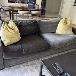 Restoration Hardware Velvet Couch 