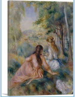 The Meadow: Renoir canvas 18in x 12in x .75in