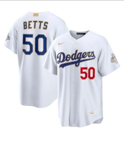 WHITE & GOLD DODGERS JERSEY DIFFERENT PLAYERS $50.- CASH PLEASE!!!