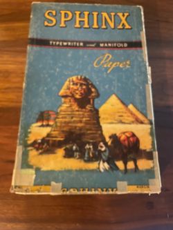 Vintage Sphinx typing/manifest paper