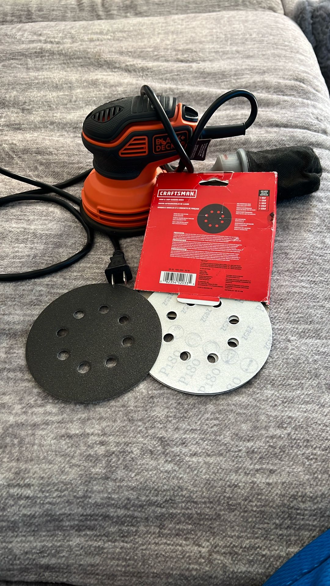 Black+Decker 2.4 amps Corded Random Orbit Sander