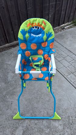 Cosco baby blue monster highchair blue and green
