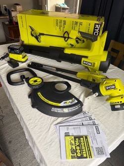 Ryobi 18V String Trimmer/Blower Kit w/ 4ah Battery NEW