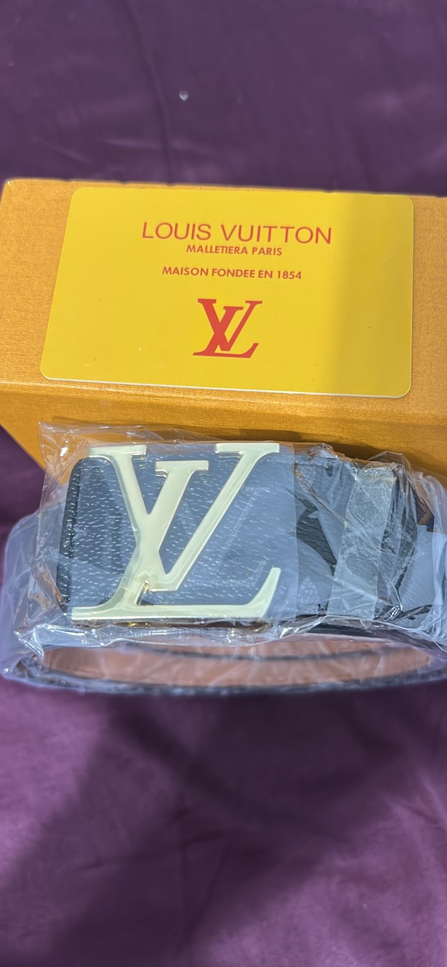 Black Louis Vuitton Belt