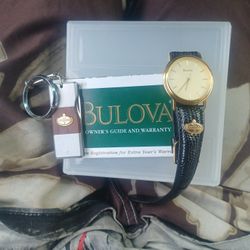 Reloj Bulova Y Llavero De Navajas Amoco.