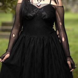 Long Black Gothic Dress