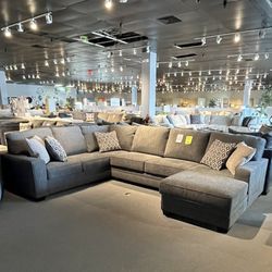 Grey 4PC Chaise Sectional Couch