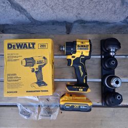 Dewalt 20v Max Heat Gun & Atomic Multi Head Drill Driver/W Powerstack Battery 