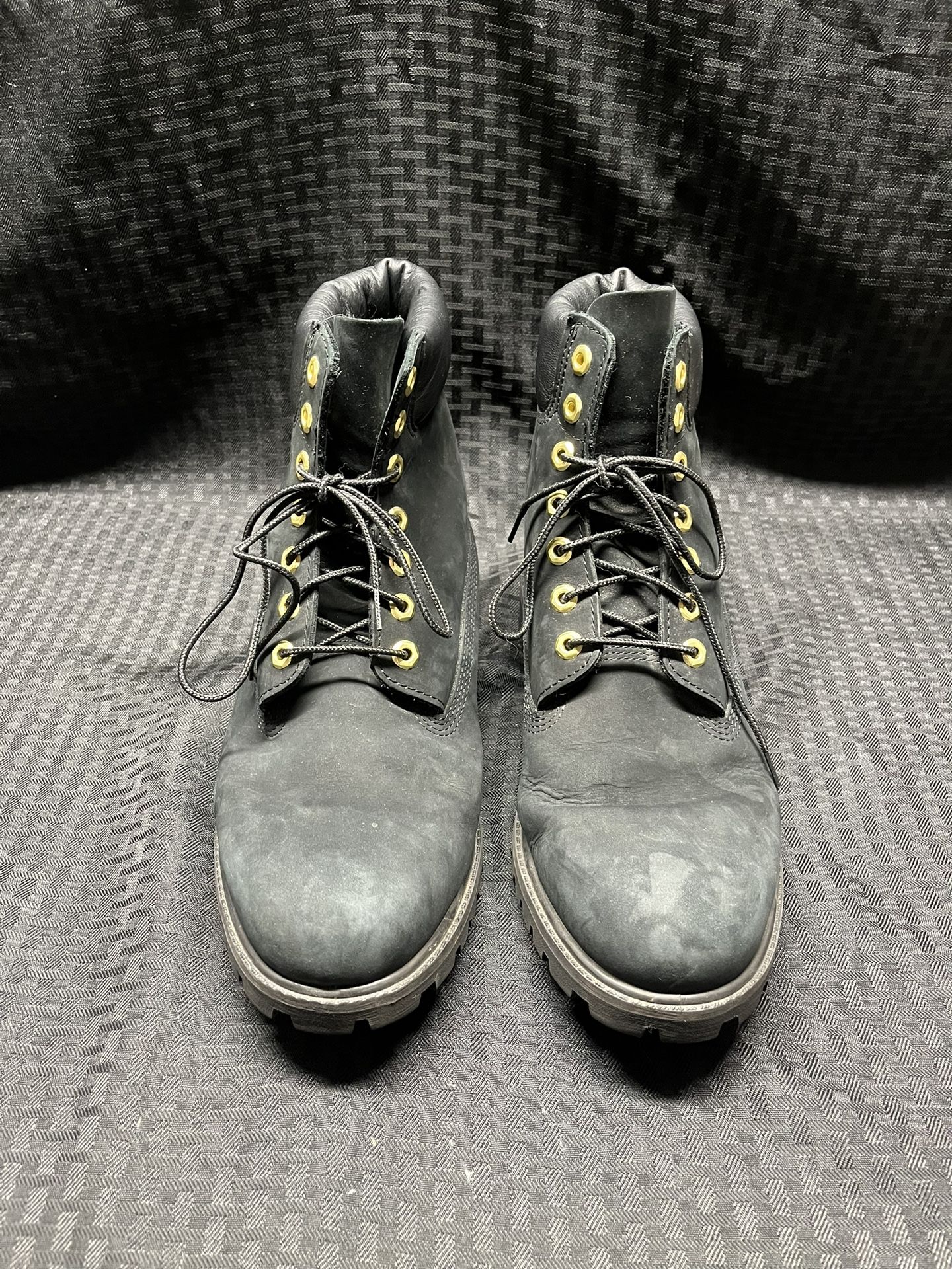 Timberland Premium 6-Inch Waterproof Black Nubuck Leather Boots - Men’s 10.5