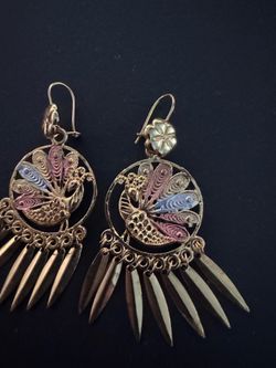 Peacock Dangle Earrings