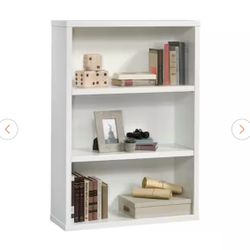 Soft White 3-Shelf 44.134 in. Standard Bookcase