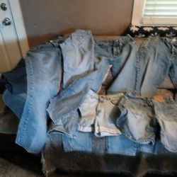 Vintage Women's Denim Jeans Calvin Klein Button-up Levi's No Stains Very Good Condition Lots Of Pairs Of Shorts Calvin Klein Shorts Levi's Shorts Pair