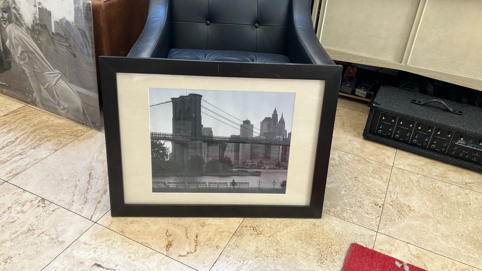 Framed Brooklyn bridge Print Photo 30x23