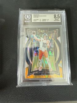 Bo Nix 2024 Select Prizm Black & Gold Shock RC BGS 8.5