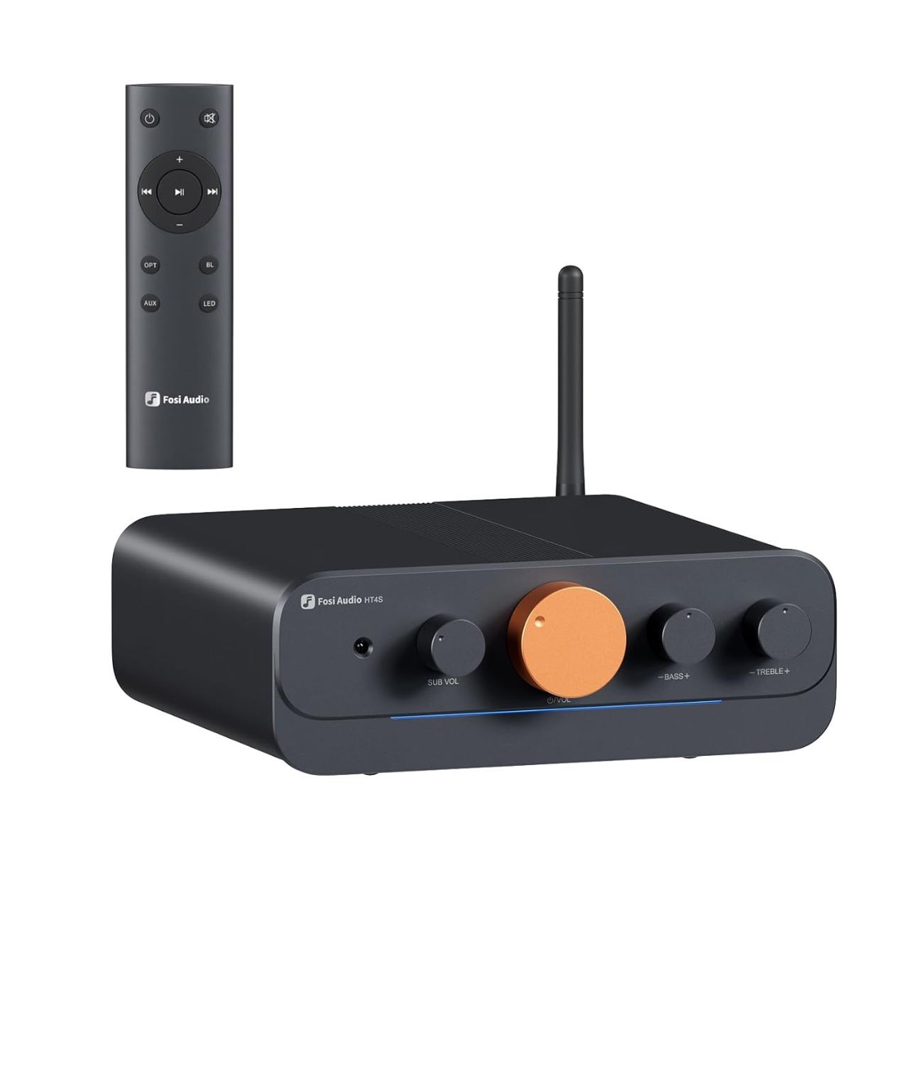 Audio HT4S Bluetooth Amplifier for Outdoor Speakers, 4 Channel Power Amp for Home Theater